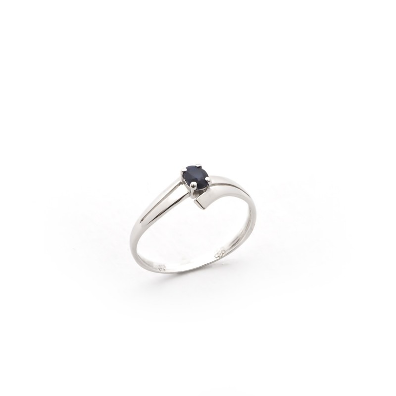 Bague Carador Saphir 0.25 cts et or blanc 375/000