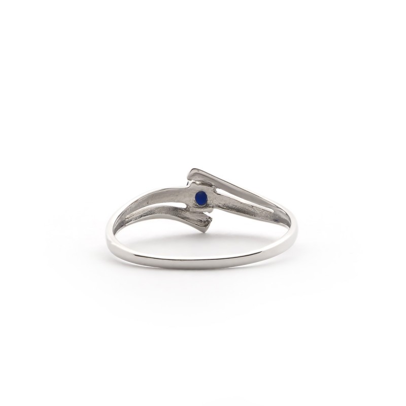 Bague Carador Saphir 0.25 cts et or blanc 375/000