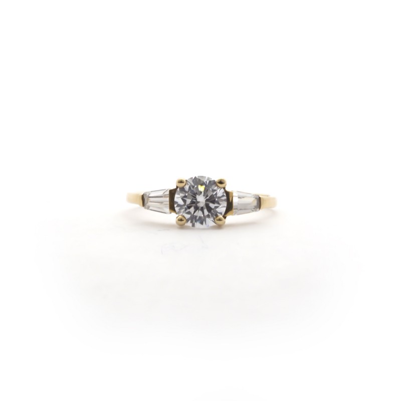 Bague Carador Or jaune 375/000 Oxyde de Zirconium