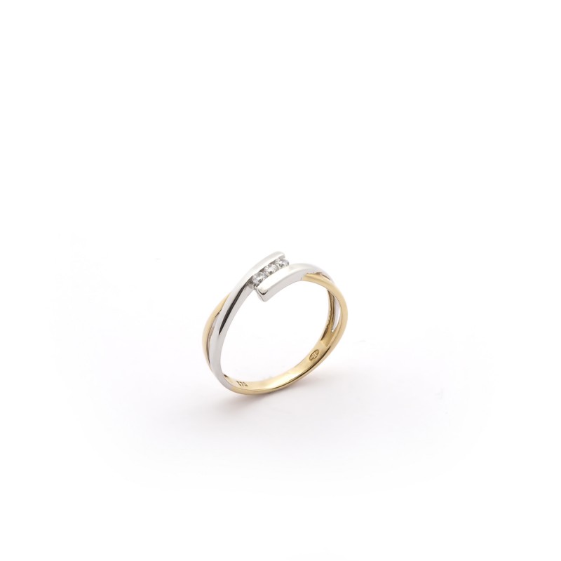 Bague trilogie femme Carador Or 375/000 et Oxyde de zirconium