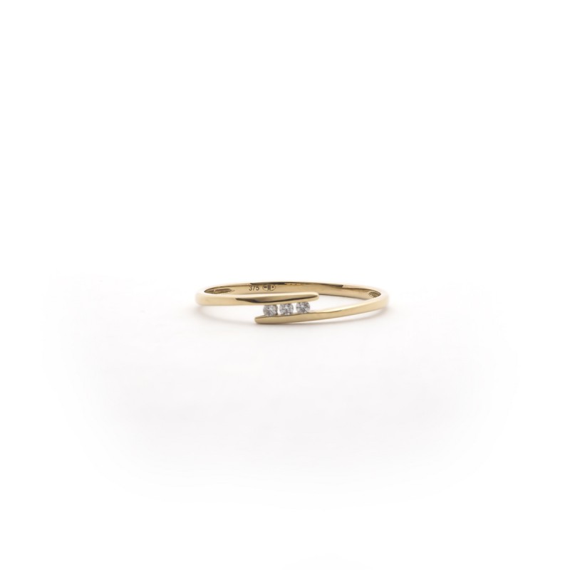 Bague trilogie femme Carador Or 375/000 et Oxyde de zirconium