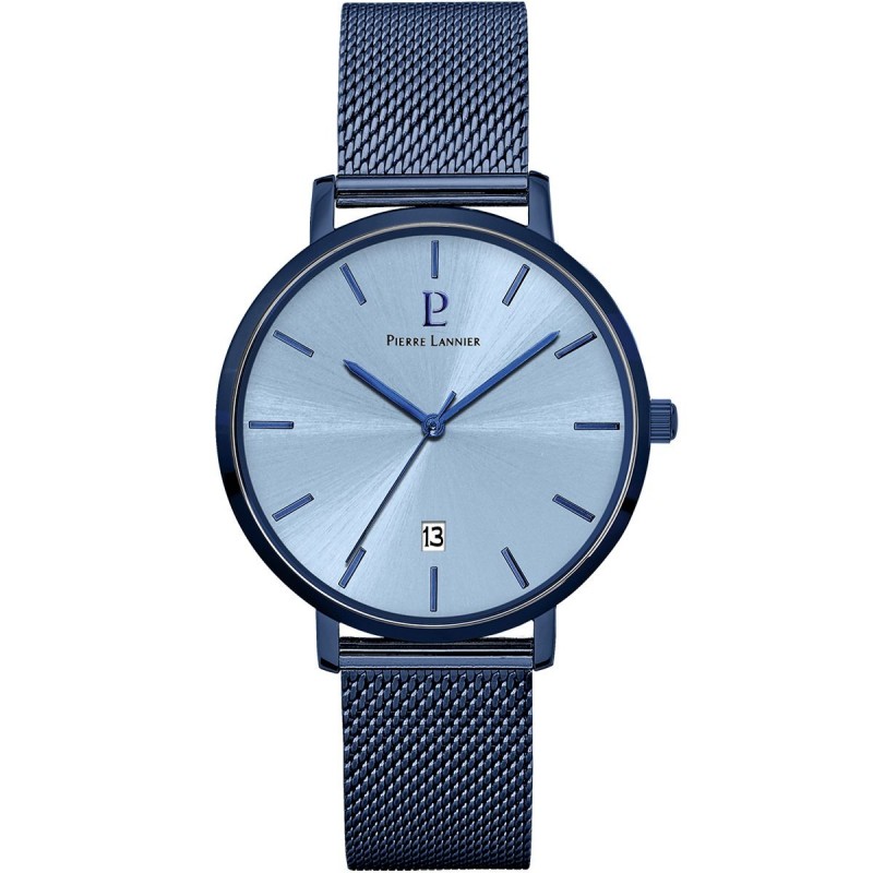 Montre Homme Pierre Lannier Bracelet en Acier Bleu Collection ECHO