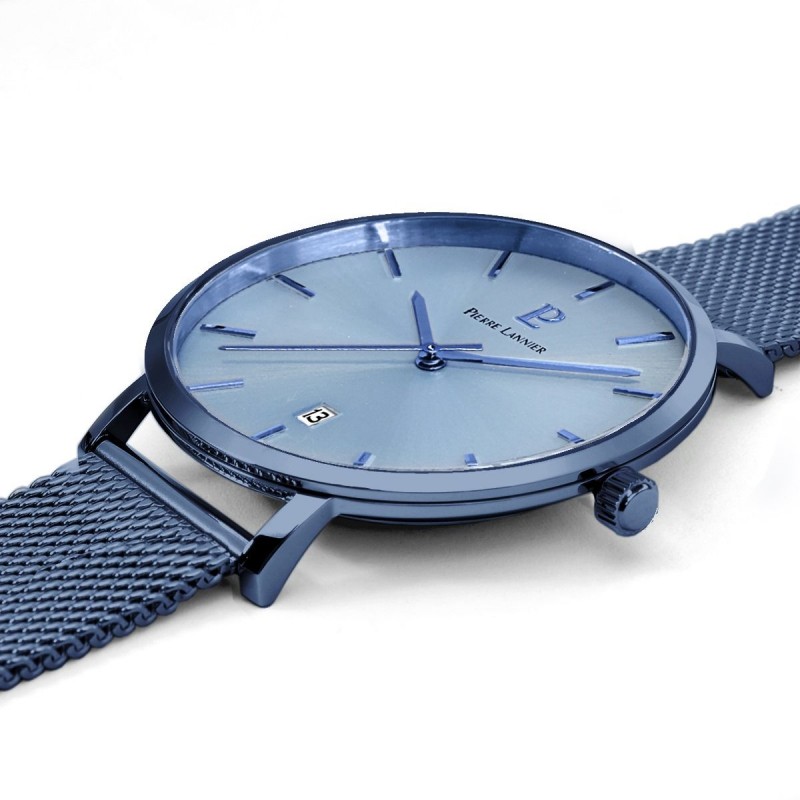 Montre Homme Pierre Lannier Bracelet en Acier Bleu Collection ECHO