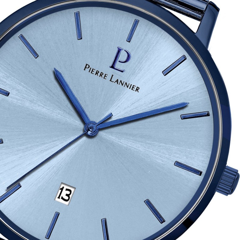 Montre Homme Pierre Lannier Bracelet en Acier Bleu Collection ECHO