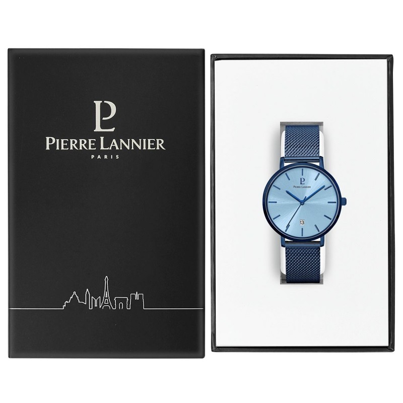 Montre Homme Pierre Lannier Bracelet en Acier Bleu Collection ECHO