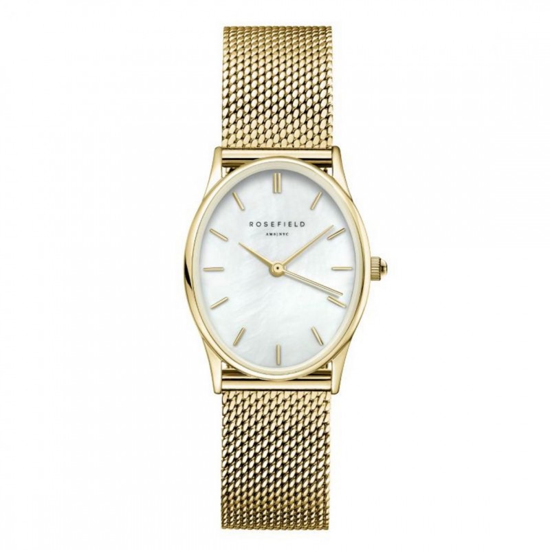 Montre Femme Rosefield Oval Bracelet en Acier Doré