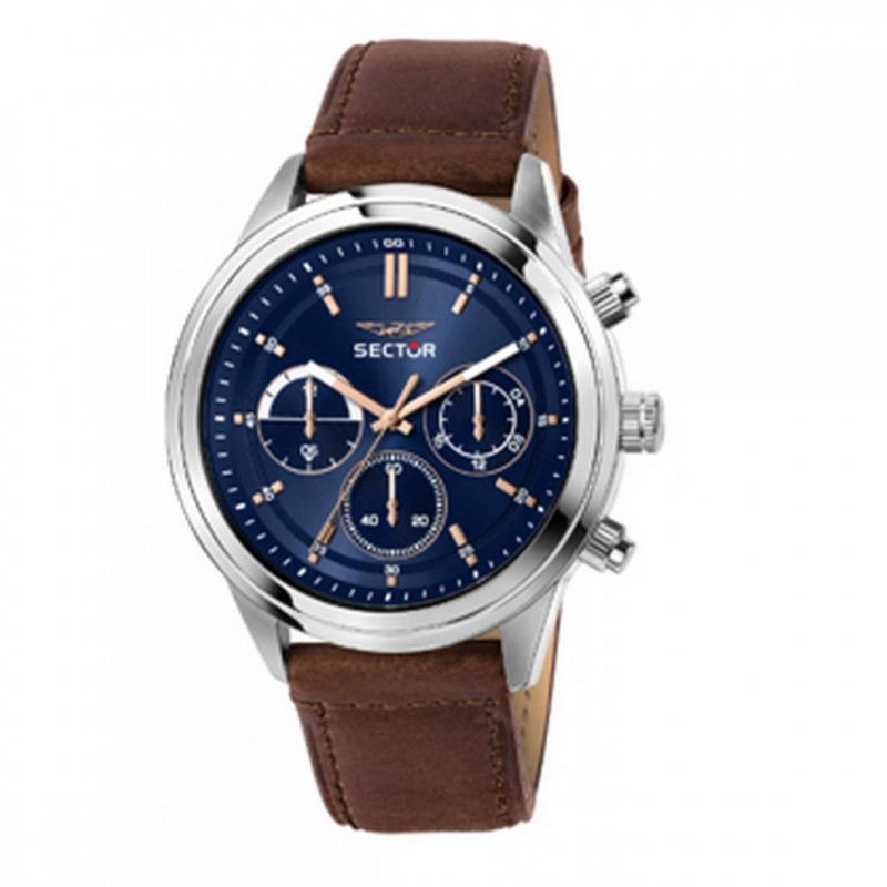 Montre Sector Homme Bracelet en Cuir Marron