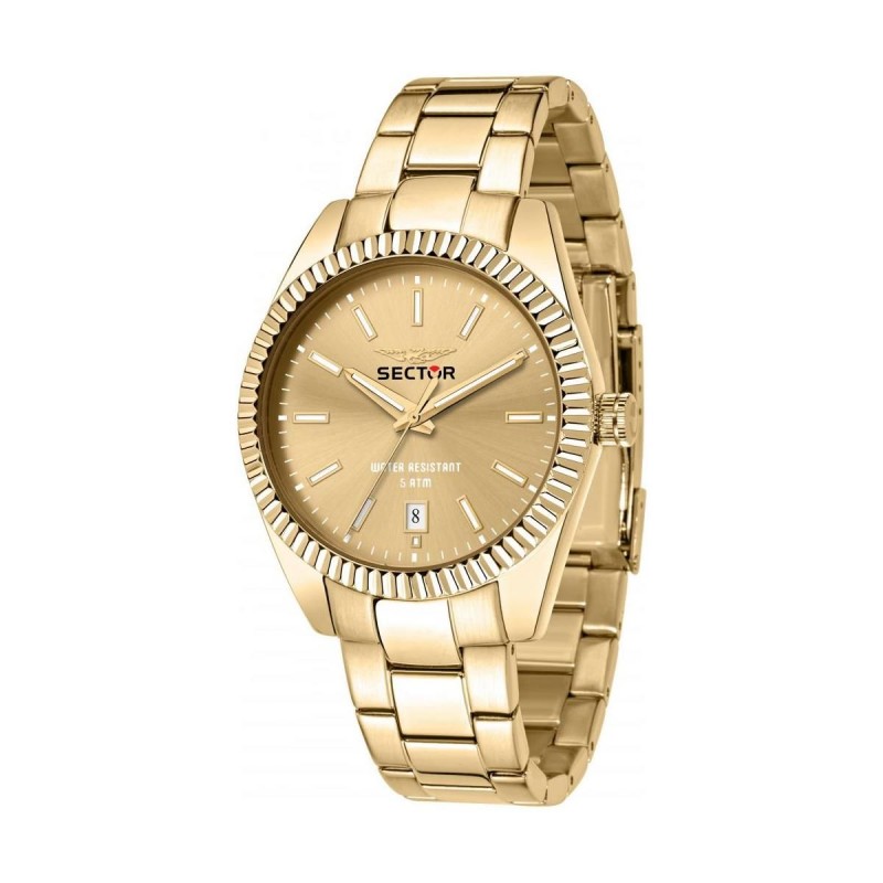 Montre Sector en acier couleur or