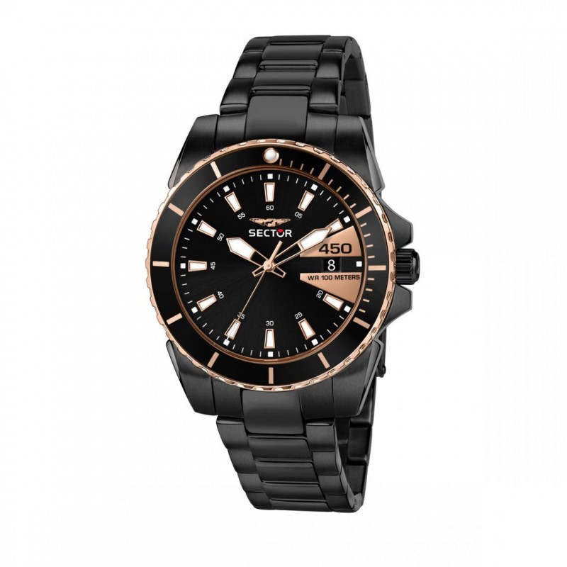 Montre Homme Sector Bracelet en Acier Noir