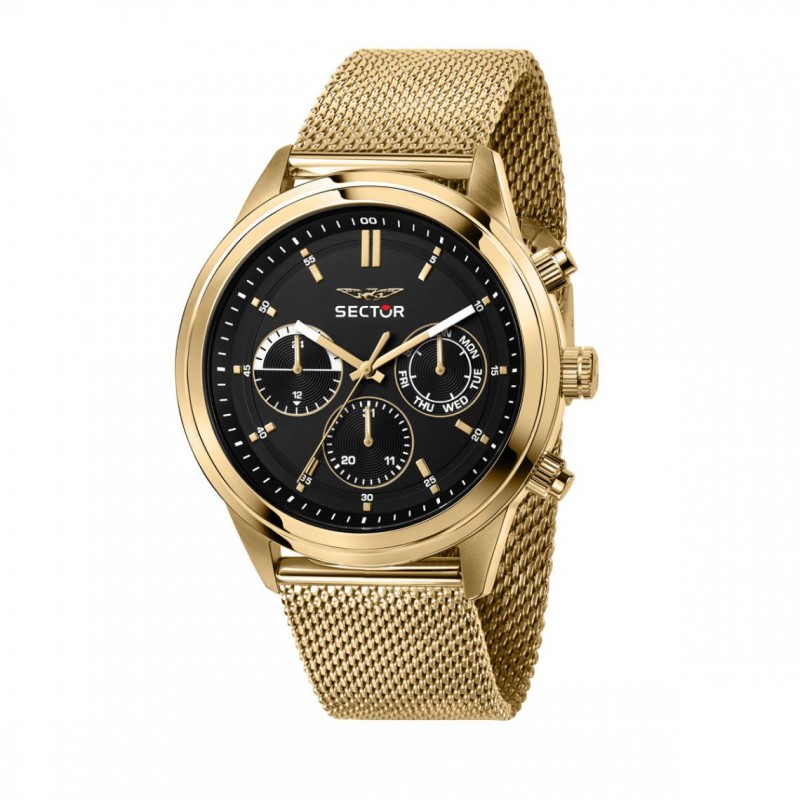 Montre Sector Homme Bracelet en Acier Doré