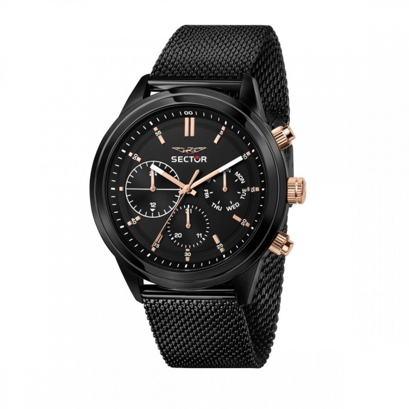 Montre Sector Homme Bracelet en Acier Noir