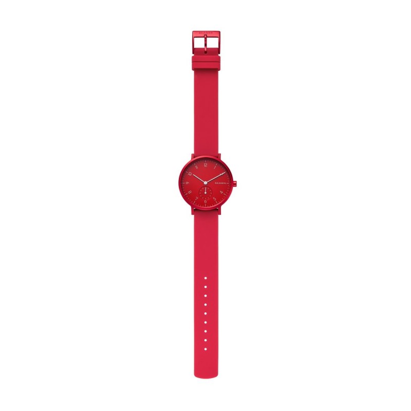 Montre Femme Skagen en Silicone Rouge