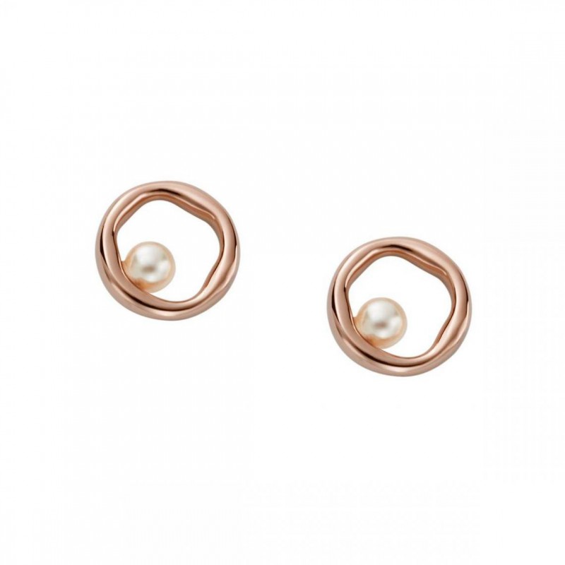 Boucles d'oreilles Skagen Femme en Acier Doré Rose