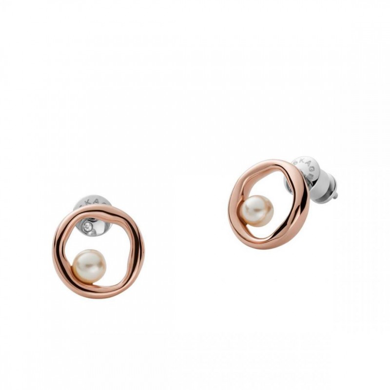 Boucles d'oreilles Skagen Femme en Acier Doré Rose