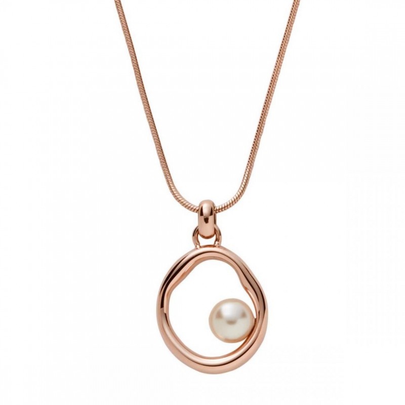 Collier femme Skagen en Acier Doré Rose