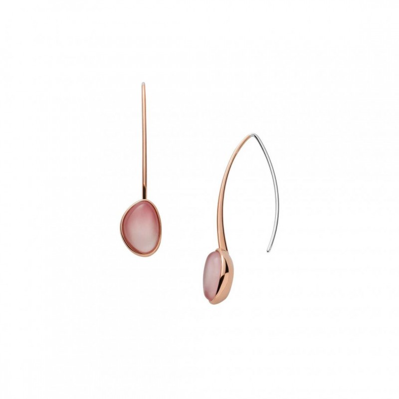 Boucles d'oreilles Femme Skagen en Acier Doré Rose
