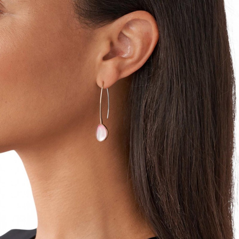 Boucles d'oreilles Femme Skagen en Acier Doré Rose