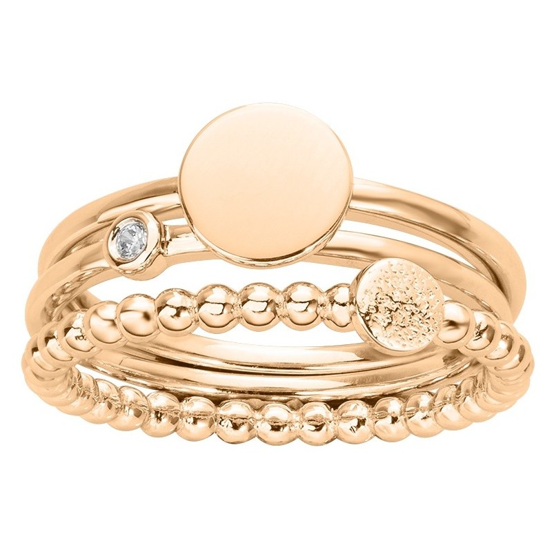Bague Femme La Garçonne en Plaqué Or 3 Microns et Diamant Collection Etats d'Ame