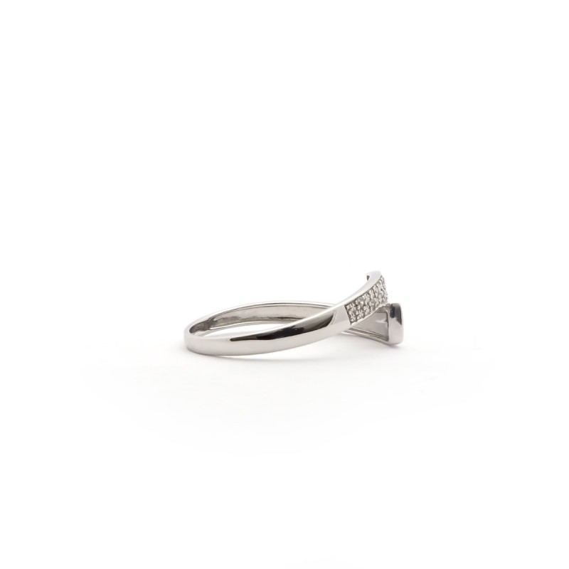 BAGUE femme OR blanc 375/000 diamant