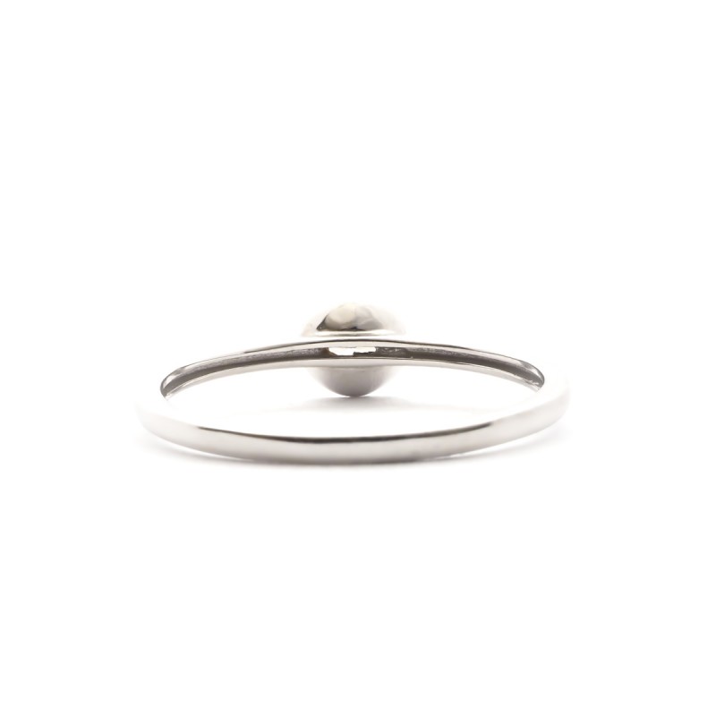 Solitaire Carador Or blanc 375/000e et oxyde de zirconium