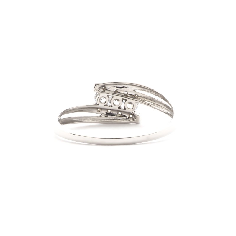 Bague  fantaisie Carador en or blanc 375/000 et oxydes de zirconium