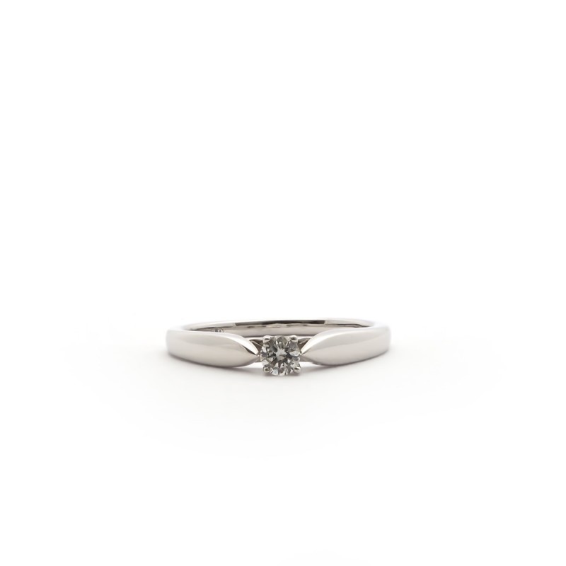 Solitaire Carador Or Blanc 375/000 et Diamant 0,15 cts