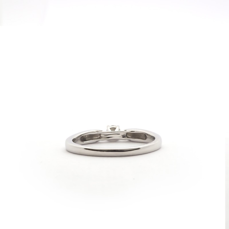 Solitaire Carador Or Blanc 375/000 et Diamant 0,15 cts