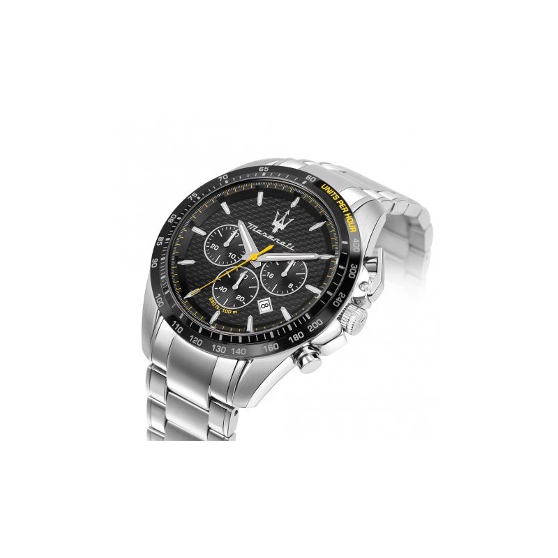 Montre Homme Maserati Collection Traguardo Bracelet en Acier Argent