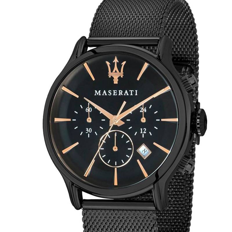 Montre Homme Maserati Collection Epoca Chronographe Black Dial