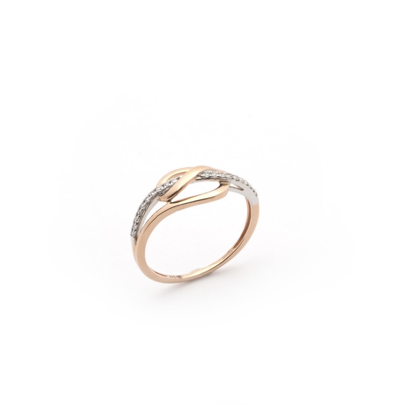 Bague Femme carador en or blanc et rose 375/000 et Diamant