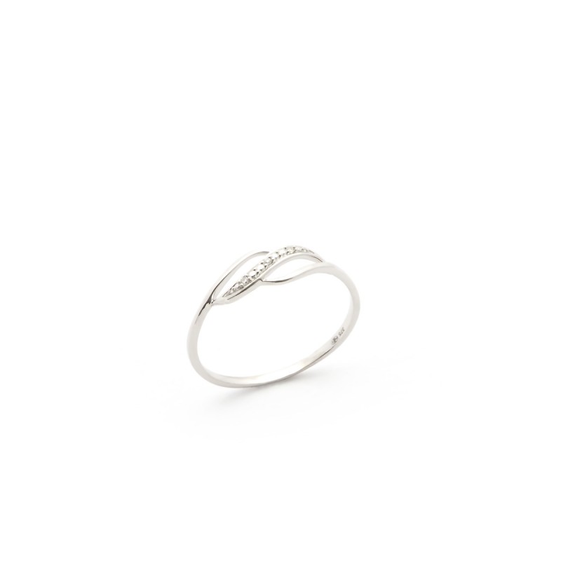 Bague en or blanc 375/000 fantaisie