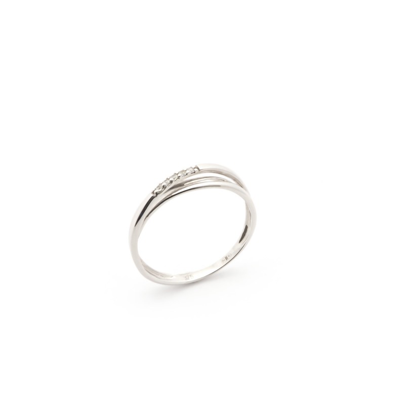 Bague Carador femme en Or Blanc 375/000 et oxyde de zirconium