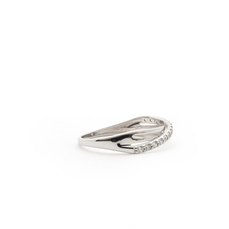 Bague Carador femme en Or Blanc 375/000 et oxyde de zirconium