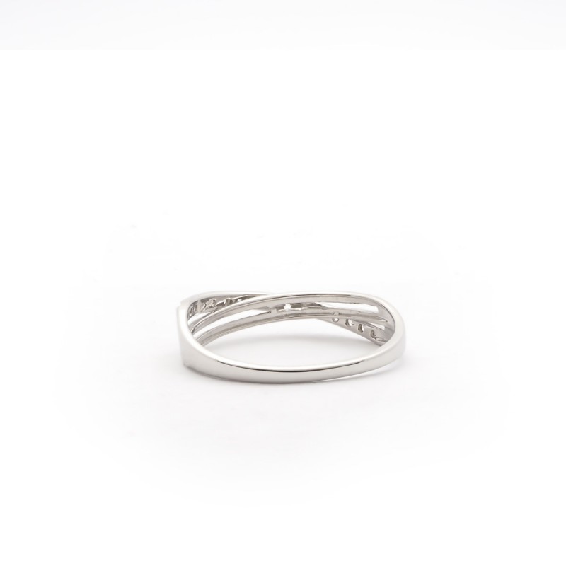 Bague Carador femme en Or Blanc 375/000 et oxyde de zirconium