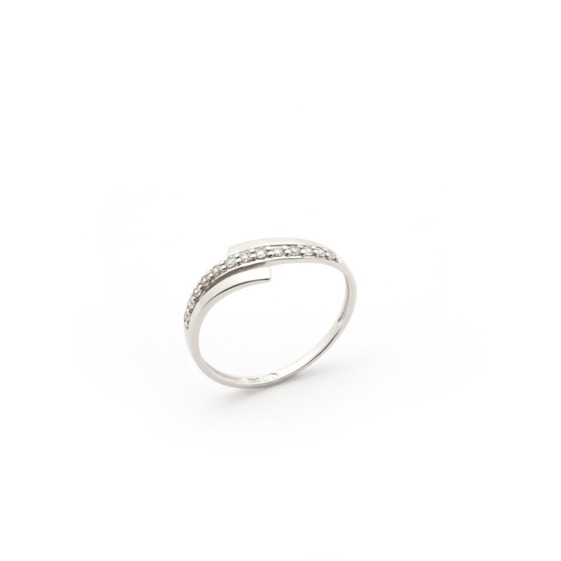 Bague Carador femme en Or Blanc 375/000 et oxyde de zirconium