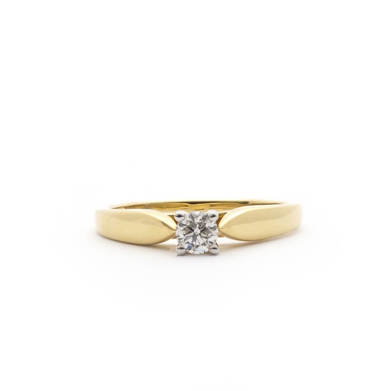 Bague Femme Carador Solitaire Diamant en Or Jaune 750/000