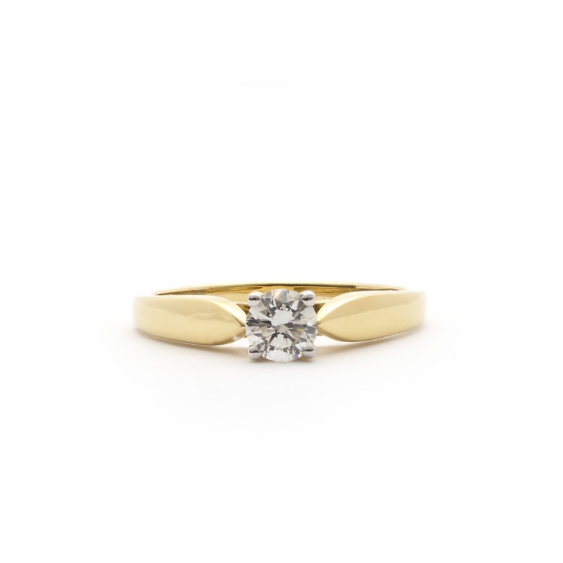 Bague Carador Or jaune 750/000 et Diamant 0,3 ct