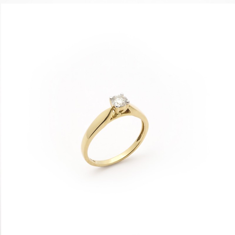 Bague Carador Or jaune 750/000 et Diamant 0,3 ct