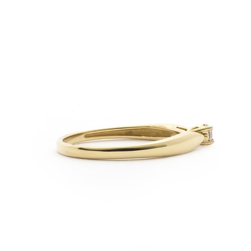 Bague Solitaire Carador Diamant 0,10 cts et or jaune 750/000