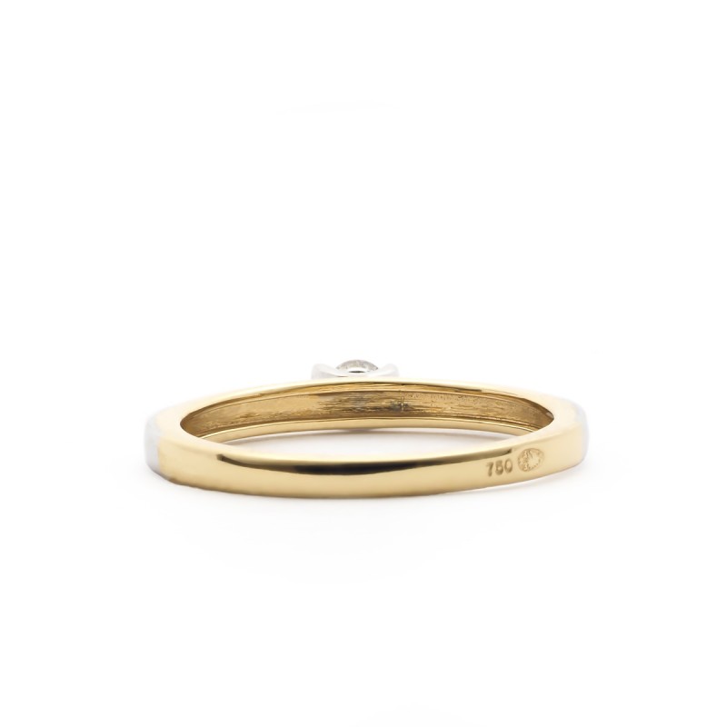 Bague or 750/000 et diamant 0.15 carats
