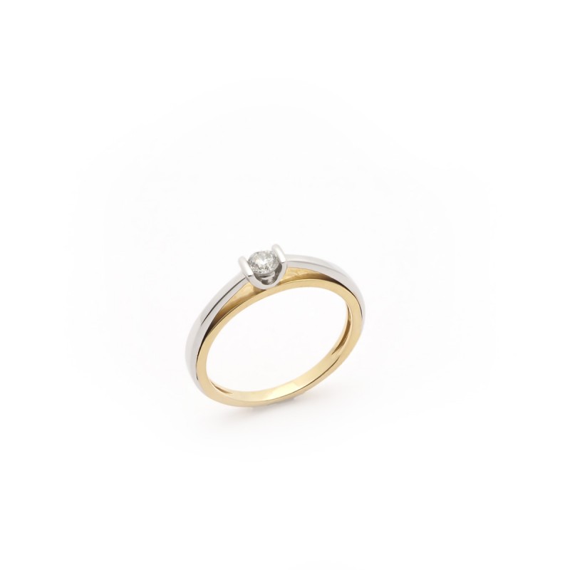 Bague or 750/000 et diamant 0.15 carats
