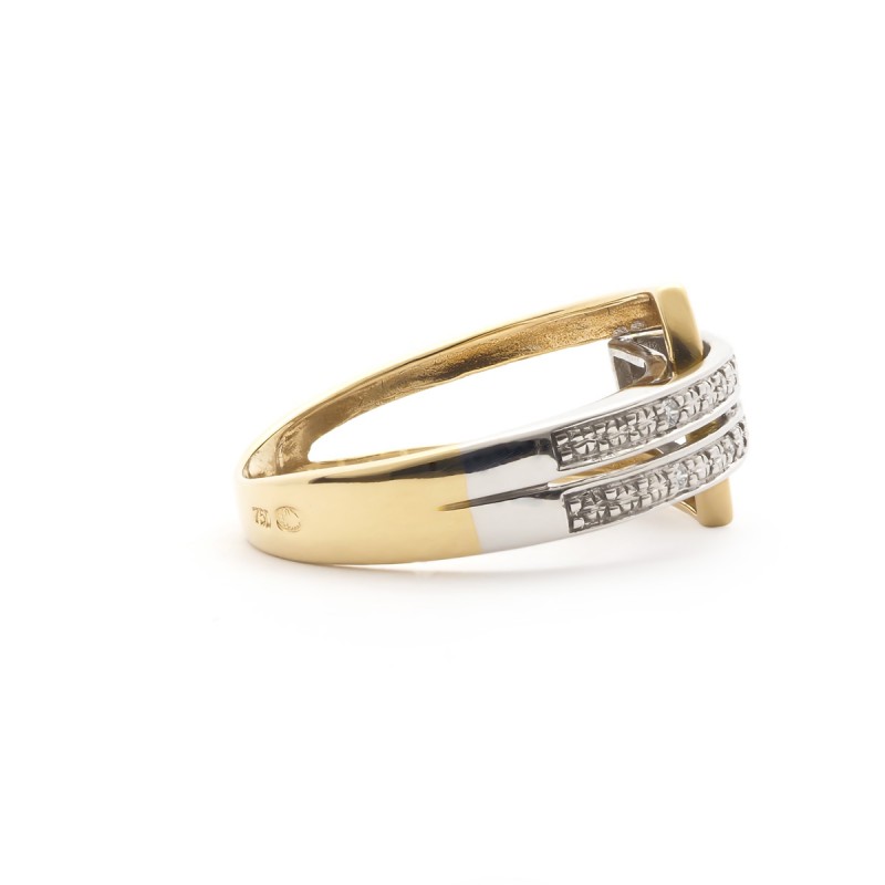 Bague Ceinturon Carador en or jaune 750/000 et Diamant