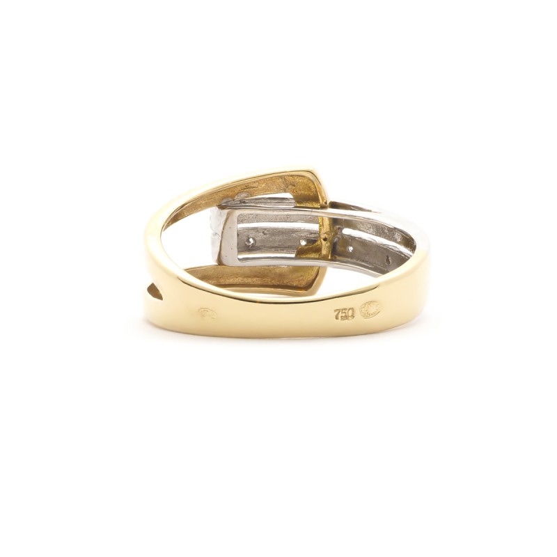 Bague Ceinturon Carador en or jaune 750/000 et Diamant
