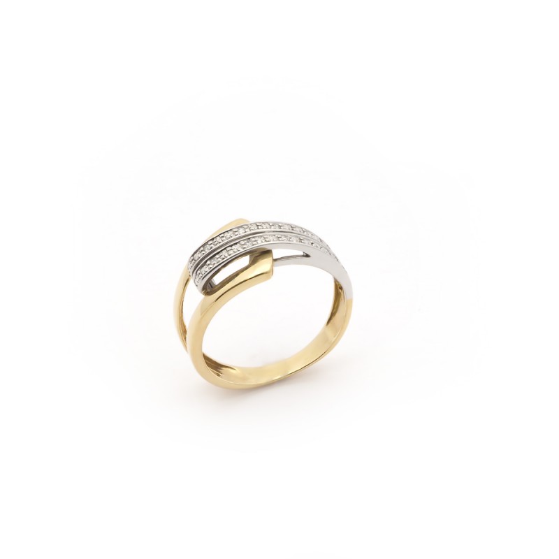 Bague Ceinturon Carador en or jaune 750/000 et Diamant