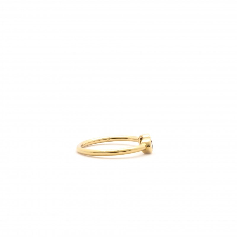 Bague Carador ouverte en plaqué or et oxydes de zirconium