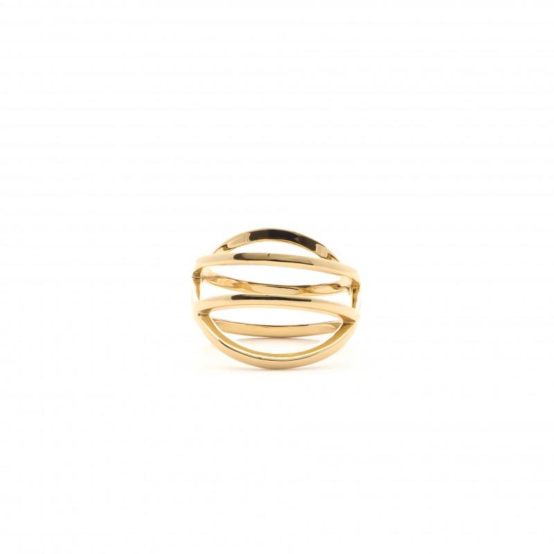 Bague Carador liens croisé plaqué or