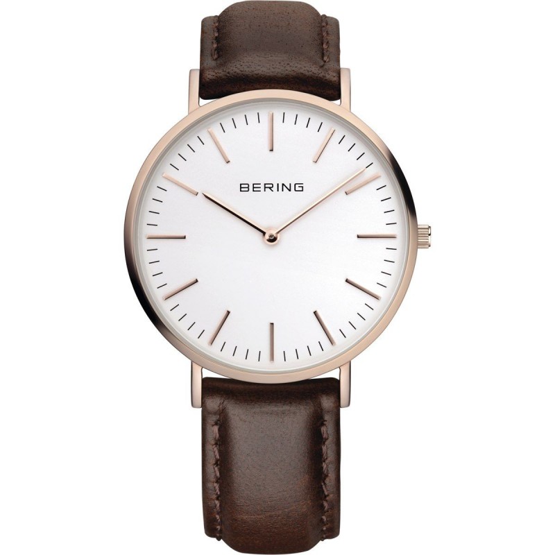 Montre Homme BERING en Cuir Marron