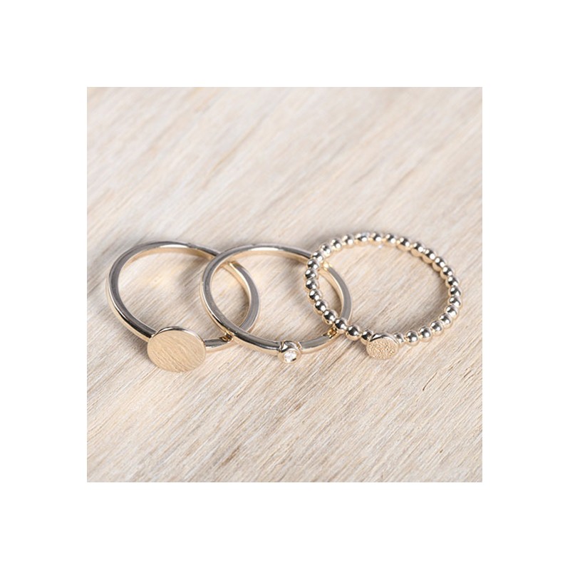 Bague Femme La Garçonne en Plaqué Or 3 Microns et Diamant Collection Etats d'Ame