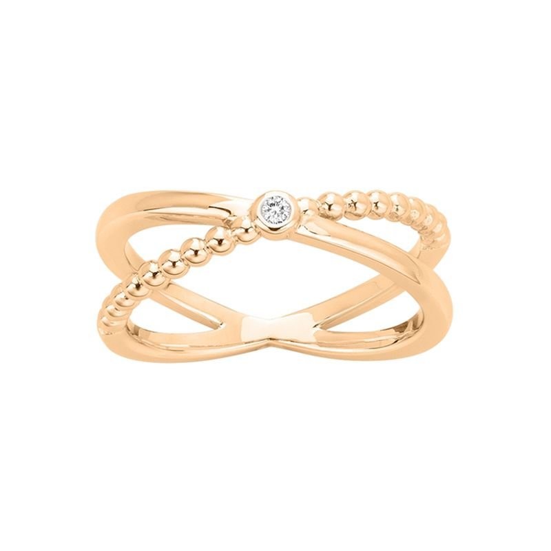 Bague indécise plaqué or et diamant de la marque La Garçonne