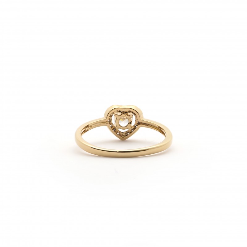 Bague Carador plaqué or jaune cœur